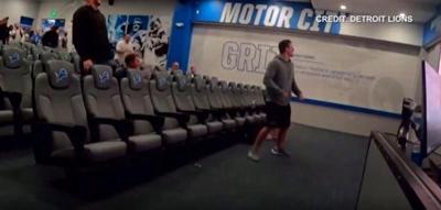 Detroit Lion David Blough Can't Contain His Excitement As His Wife Advances to 400M Hurdle Final