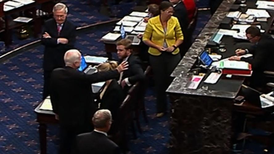 Late Republican Senator John McCain Tie Breaking Vote to Block ACA Repeal
