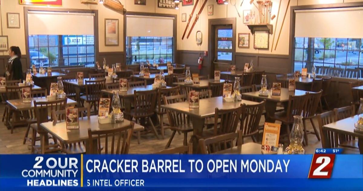 Cracker Barrel Set to Open on Monday | News | 2news.com
