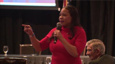 Republican U.S. Senate candidate Ronda Kennedy speaks at RedMove candidate forum