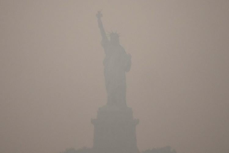 APTOPIX New York Climate Wildfires Smoke
