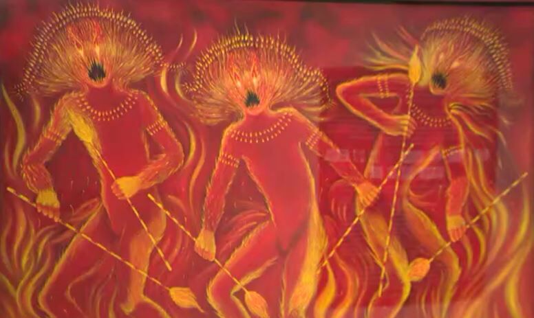 Forest Fire Painting