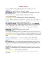 Carson City School District - 'Week of Respect' Schedules (pdf)