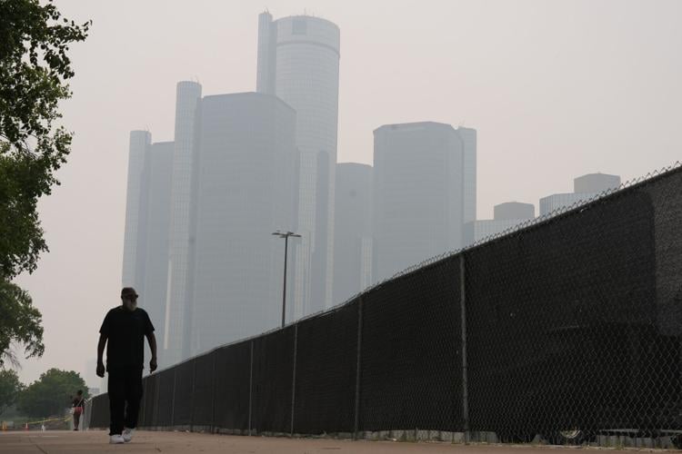 Michigan Climate Wildfires Smoke