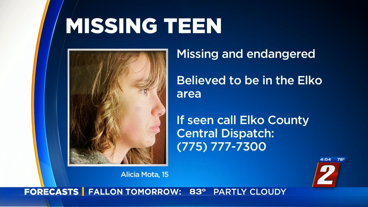 15-year-old teen reported missing out of Elko found safe | News | 2news.com