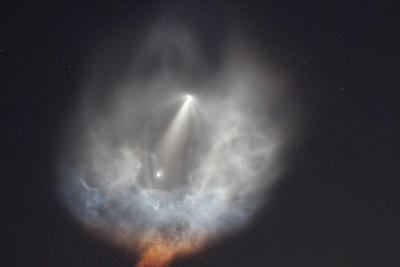 Strange Light in Sky Is A Rocket Launch