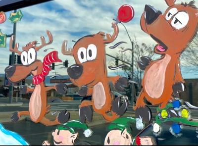 Window Art-- Jarred Santos and Melinda Collins