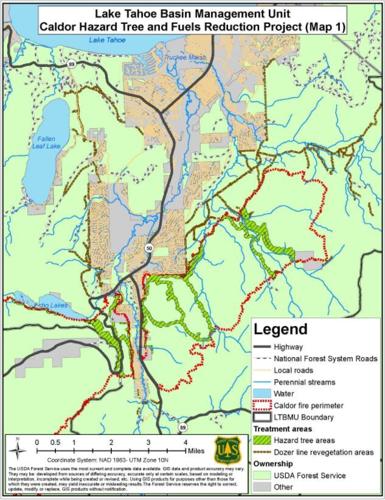 Caldor Fire Tree Removal Map