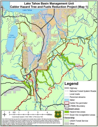 Caldor Fire Tree Removal Map