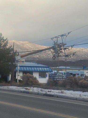 2400 Without Power in Northern Nevada after Power Poles Blown Over
