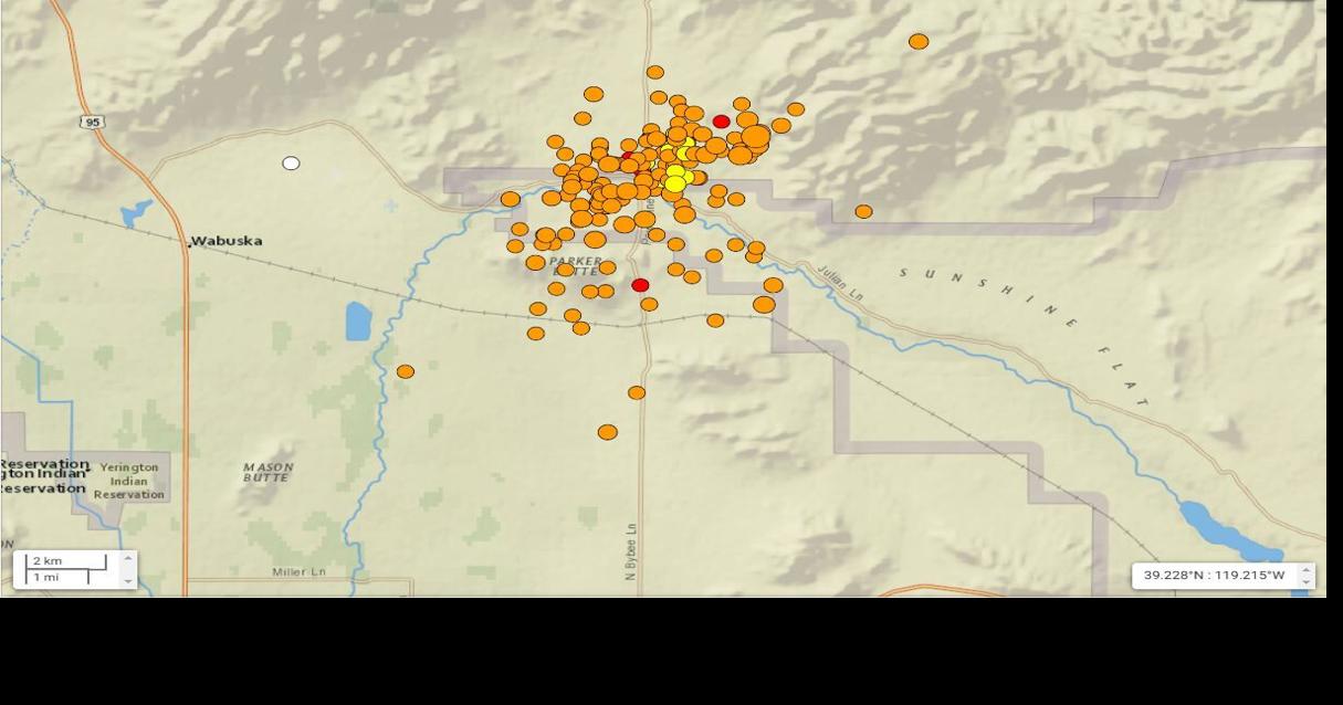 A 5.8 magnitude earthquake strikes near Yerington, quickly followed by several aftershocks | Local news