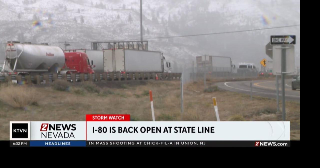 I-80 reopened Sunday afternoon after being closed due to multiple ...