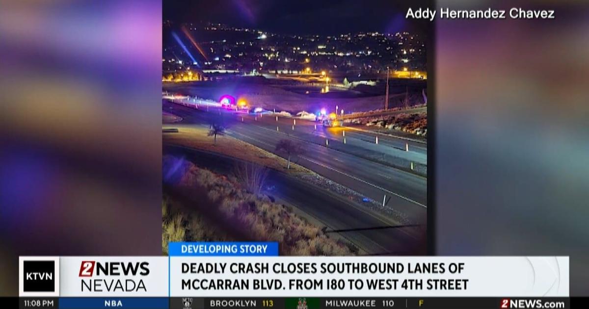 First responders investigating deadly rollover crash on McCarran Blvd ...