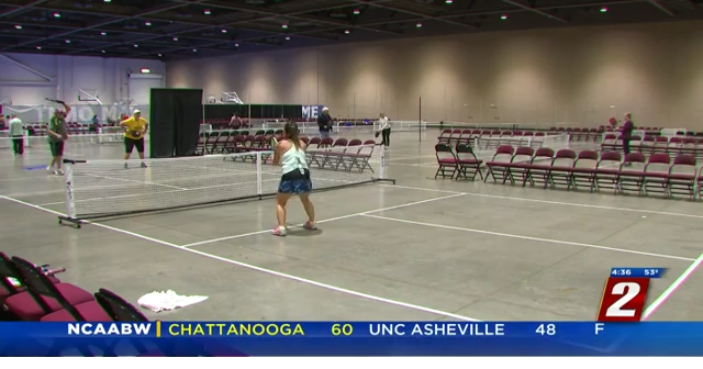 New Pickleball Courts at Reno Sparks Convention Center Video 2news com