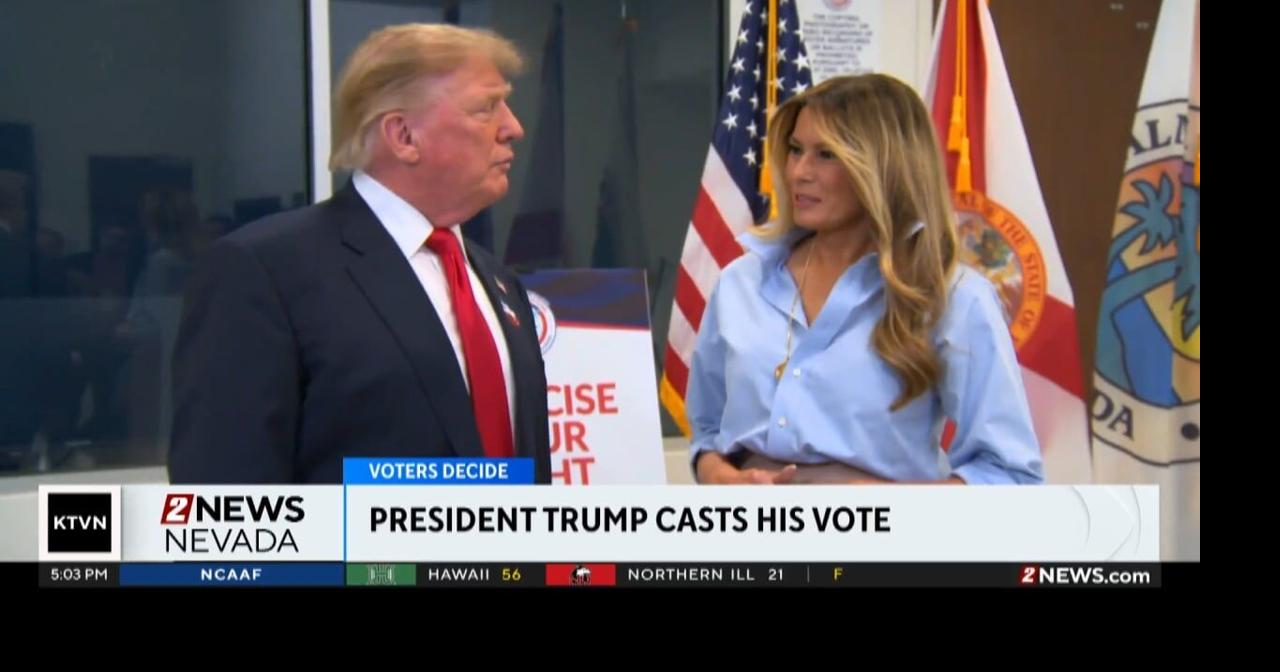 President Trump cast his vote early in West Palm Beach, Florida ...