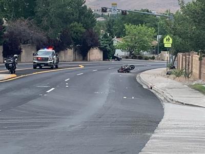 Northbound Robb Drive Closed at Sharlands Avenue Due to Motorcycle Crash