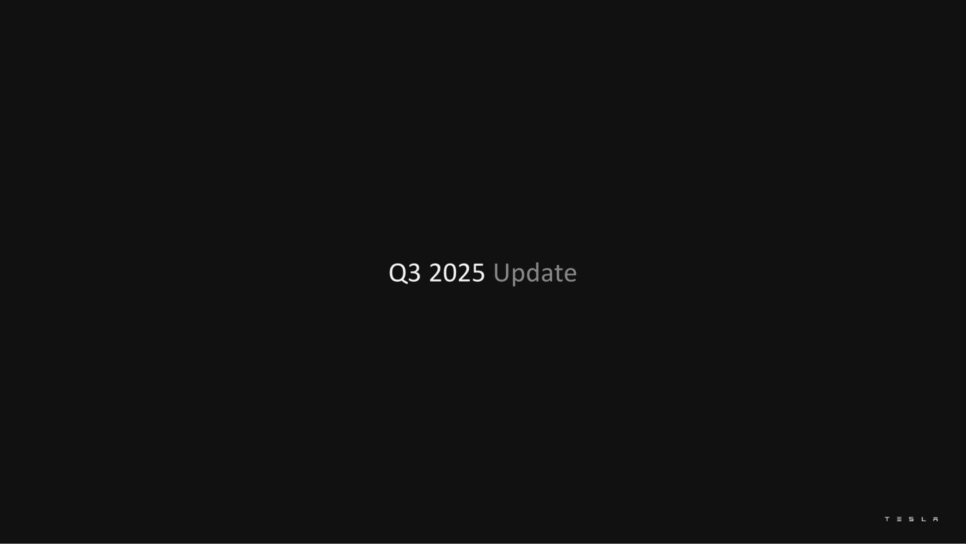 Tesla 3Q 2025 info sheet
