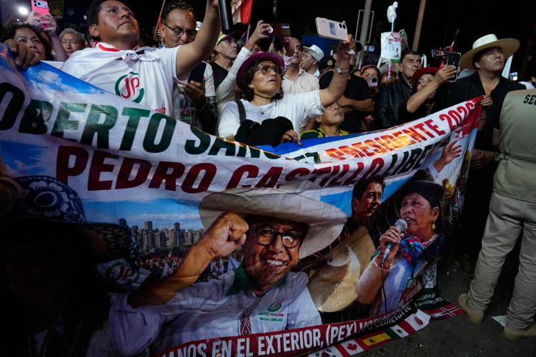 Photos of Peru's presidential election runoff