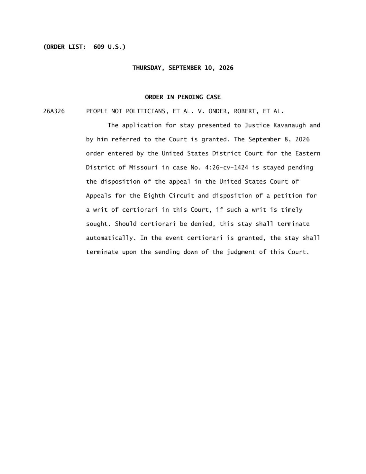 Supreme Court order