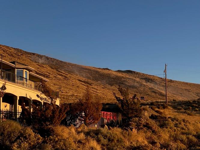 Crews Working Brush Fire in Hills Near "S" in Sparks