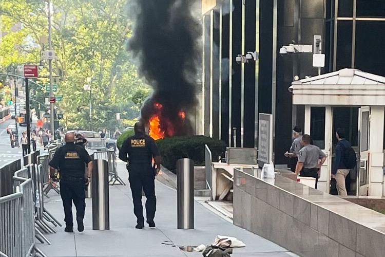 APTOPIX Federal Building Incendiary Device