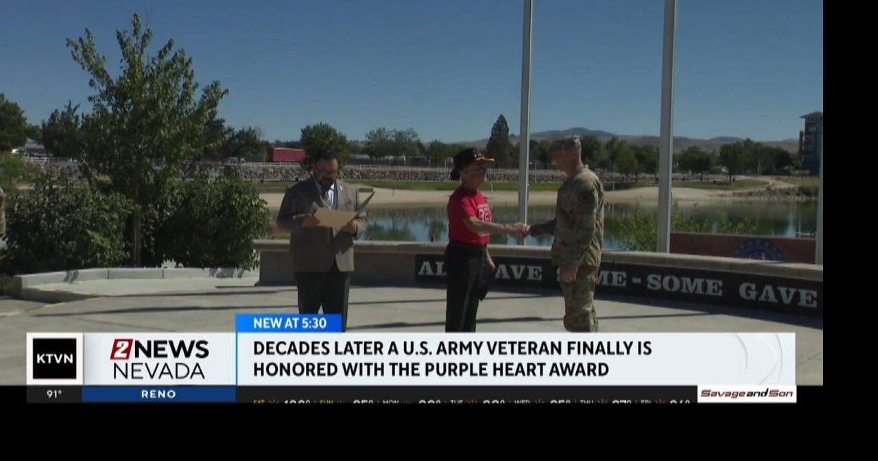 Purple Heart presented to U.S. Army Veteran nearly 60 years after he was wounded