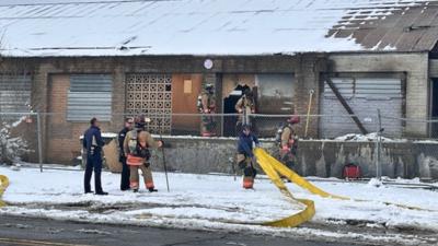 Fire on E. Commercial Row