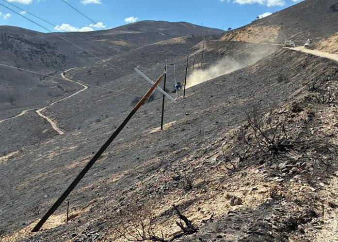 Hawk Fire power poles.JPG