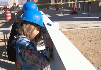 Students Get to See Sky Ranch Middle School Structure Completed