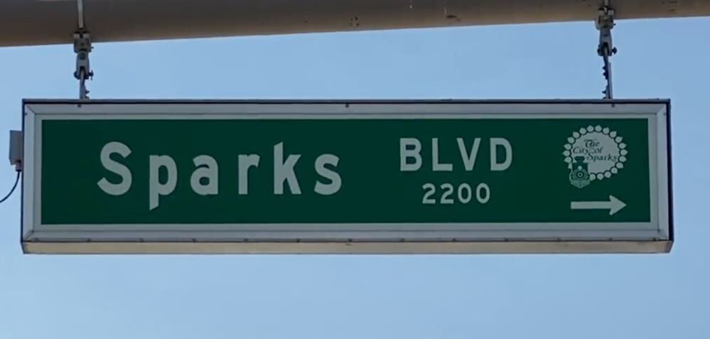 Sparks Blvd. sign