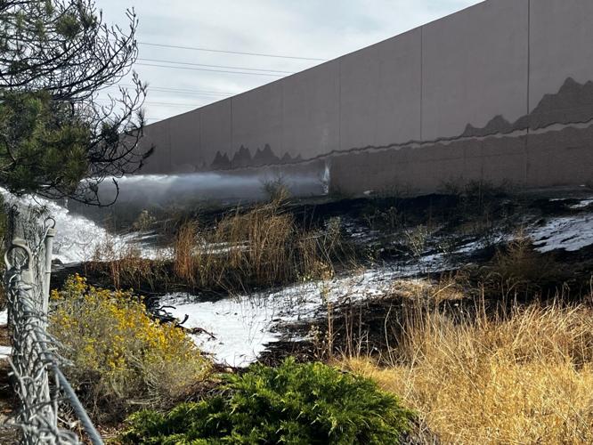 Fire along I-80