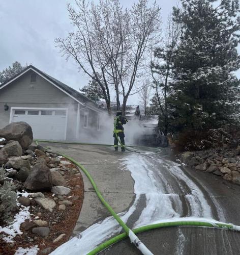 Car fire on Goldenrod Drive
