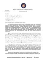 Letter to Senator Chuck Grassley
