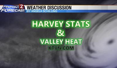 Harvey Rain Stats and Record Breaking Heat in Reno