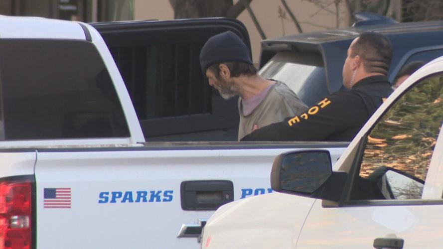 Sparks Police arrested a man outside business