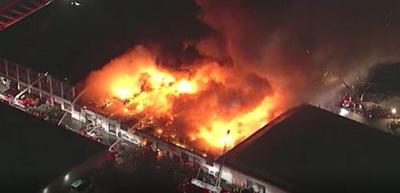 More Than 100 Firefighters Battle Los Angeles Building Blaze
