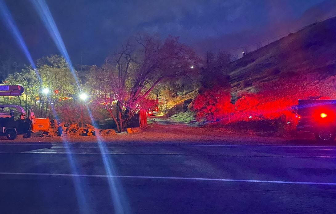 Brush fire contained near I-80 east & W. 4th Street; power turned