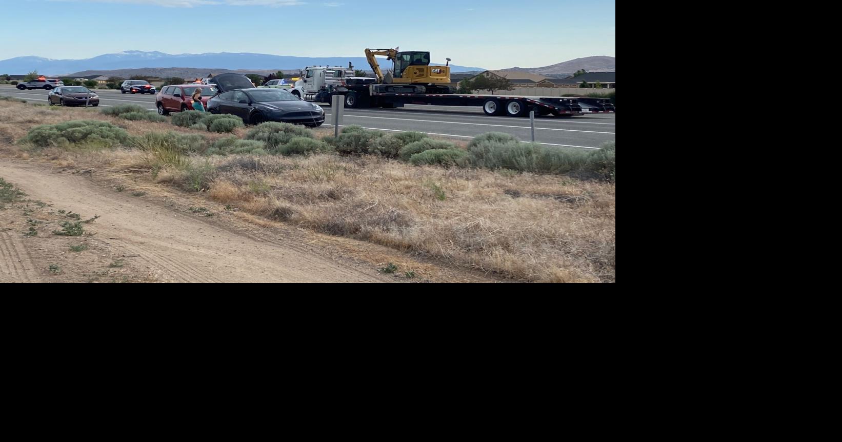Lanes reopen on Pyramid Way after crash involving pedestrian and car ...