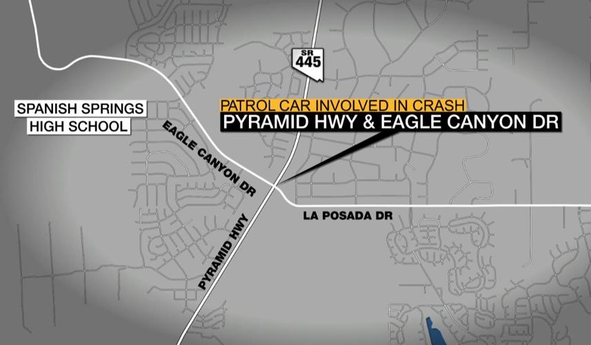 Map of where patrol car crash happened
