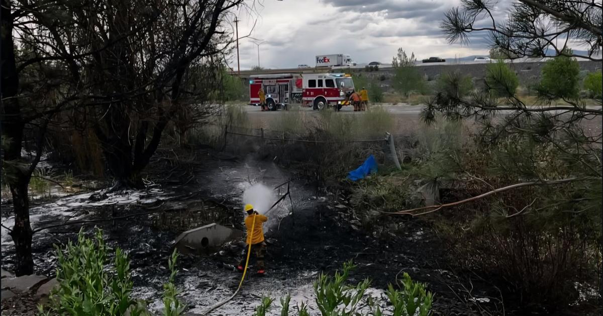 Bug Fire Reno Crews put out brush fire next to I-580 in south Reno | Fire Watch ...
