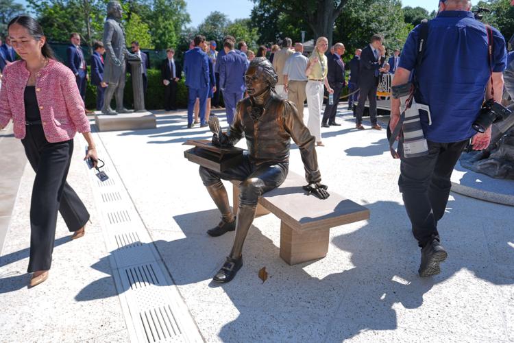 Trump Rose Garden Statues