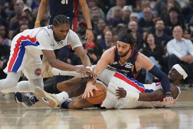 APTOPIX Pistons Cavaliers Basketball