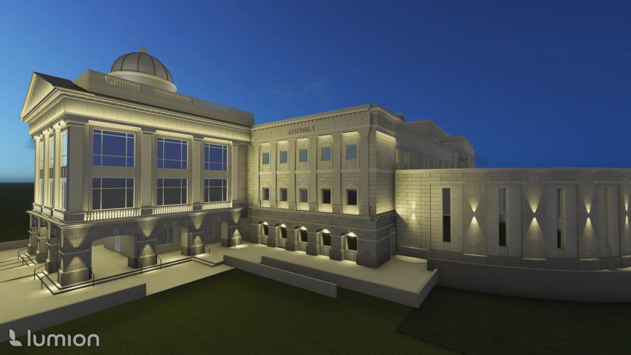 Nevada Legislature Remodel Render at Night