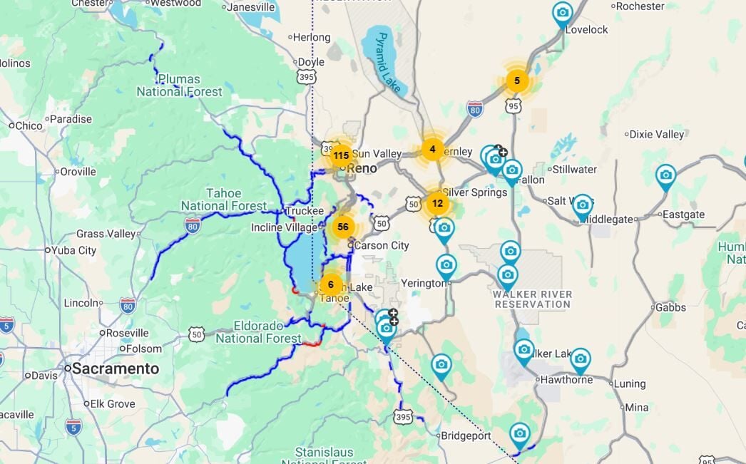 Slick conditions close I-80 west at state line, bring chain controls to ...