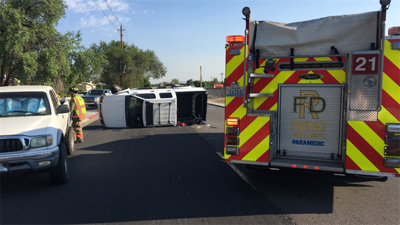 No Major Injuries After Rollover Crash Closes Portion of Harvard Way