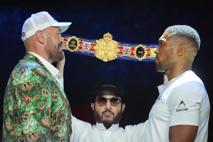 APTOPIX Britain Fury Joshua Boxing