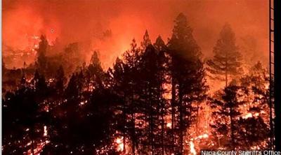 Winds Intensifying As Firefighters Battle Fire in California