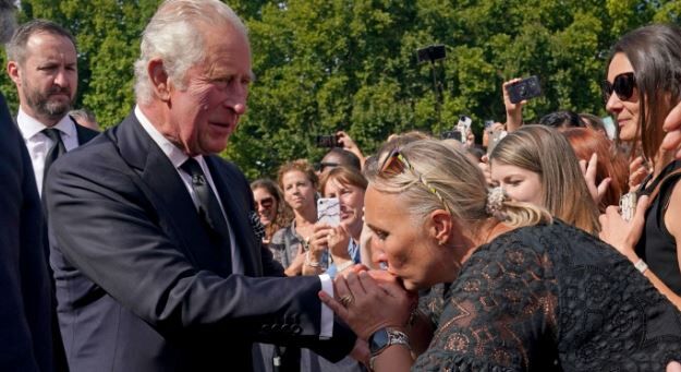King Charles III Greets Crowd