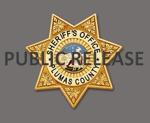 Plumas County Sheriff's office bage