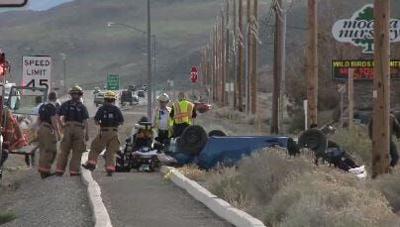 Woman Escapes Rollover on Pyramid Highway With Minor Injuries
